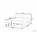 Beliani Cama continental Veludo MARQUISE 191x213 Rosa Talco