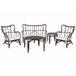 Beliani Conjunto lounge Rattan/vime BRINDISI Castanho