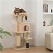 Arranhador para Gatos Melamina de Madeira e Sisal PawHut Cru
