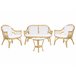 Beliani Conjunto lounge Rattan/vime SIBARI Bege