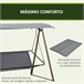 Baloiço de Exterior 224x133x173 cm Outsunny Cinza