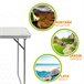 Conjunto de mesa dobrável e 2 cadeiras Aktive Camping Branco