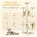Arranhador para Gatos Aglomerado, Pelúcia e Corda de Sisal PawHut Bege