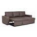 Chaise longue de pele sintética com cama HARRY Chocolate