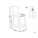 Beliani Banco de bar WELLINGTON Transparente