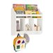 Estante de parede de 2 níveis para crianças KMB46-W SoBuy Branco