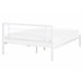 Beliani Cama com estrado Metal CUSSET 167x209 Branco
