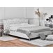 Beliani Cama con almacenaje Piel sintética METZ 212x215 Branco