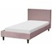 Beliani Cama Veludo FITOU 100x214 Rosa