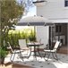 Conjunto de Móveis de Jardim Aço e Textilene Outsunny Cru