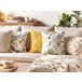 Beliani Almofada decorativa MULLEIN Branco/ Bege