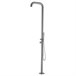 Chuveiro em aço inoxidável CHIA 316L com misturadora e chuveiro manual H 230 cm, aço inoxidável acetinado Cinza