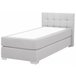 Beliani Cama continental Poliéster ADMIRAL 99x212 Cinza Claro