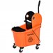 Balde de Esfregona Plástico PP, Metal HOMCOM Laranja