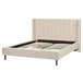 Beliani Cama com estrado Bouclé VILLETTE 185x222 Bege