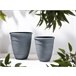 Beliani Conjunto de 2 vasos para plantas KATALIMA Cinza