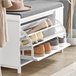 Banco para sapatos com 1 aba FSR105-W SoBuy Branco