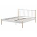 Beliani Cama com estrado Metal MAURS 167x209 Branco