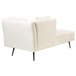 Beliani Chaise longue à direita Poliéster RIOM Creme