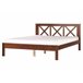 Beliani Cama com estrado Pinho TANNAY 169x208 Madeira escura