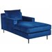 Beliani Chaise longue Veludo GUERET Azul Marino