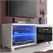  Armário de TV LED 100 Branco/ Preto