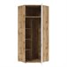 Armário de canto de 2 portas Selma Natural/ Branco