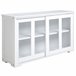 Aparador MDF e Vidro Temperado HOMCOM Branco