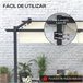Pérgola de Parede Aço e Poliéster Outsunny 297x297 Cru