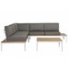 Beliani Conjunto lounge POSITANO Cinza Escuro