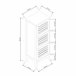 Armário lateral Ypäjä com 3 portas Bambu 82 x 33 x 27 cm Natural