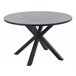 Beliani Mesa redonda MALETTO 120x120 Cinza