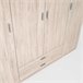 Guarda-roupa Roma com 4 portas e 2 gavetas, quarto moderno Madeira Clara