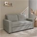 Sofá-cama de bombazina de 3 lugares, Chill Cinza Claro