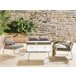 Beliani Conjunto lounge Aço POMONTE Branco