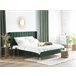 Beliani Cama Terciopelo VILLETTE 185x222 Bege