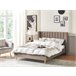 Beliani Cama com estrado Veludo VILLETTE 165x222 Azul Marino