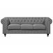 Beliani Conjunto de sofás CHESTERFIELD Cinza Claro