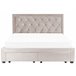 Beliani Cama com armazenamento Veludo LIEVIN 185x217 Bege