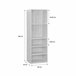 Módulo de roupeiro com 5 prateleiras, painéis laminados 60 Branco