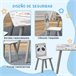 Mesa e Cadeiras Crianças MDF e Madeira de Pinho ZONEKIZ Cinza