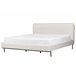 Beliani Cama com estrado Bouclé CORIO Branco/ Bege