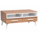 Beliani Mesa de centro ALLOA 60x100 Castanho