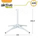 Suporte para guarda-sol 4 pernas d25/32 mm Aktive Garden Branco