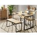 Beliani Conjunto de comedor FLIXTON Castanho