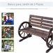 Banco de Jardim Madeira de Abeto Outsunny 105x56 Castanho