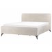 Beliani Cama com estrado Poliéster VALOGNES 192x220 Cinza Claro