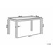 Beliani Mesa de jardim FOSSANO 80x140 Branco