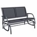 Banco Baloiço Metal e Tecido de Textilene Outsunny 120x70 Preto