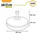 Base para guarda-sol circular Aktive antracite 41-51 mm Cinza
